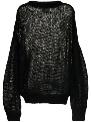Fumito Ganryu pull à effet de transparence - Noir