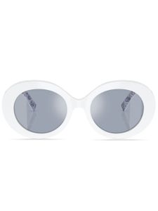 Dolce & Gabbana Eyewear lunettes de soleil Majolica à monture ronde - Blanc