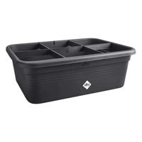 Elho Green Basics Jardin De Cultivation L bloembak - Zwart - L 76 x B 57 x H 27 cm - buiten kweken en oogsten - 100% gerecycled Elho Green Basics Jardin De Cultivation L bloembak - Zwart - L 76 x B 57 x H 27 cm - buiten kweken en oogsten - 100% gerecycled