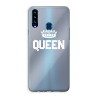 Queen zwart: Samsung Galaxy A20s Transparant Hoesje
