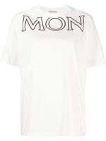 Moncler t-shirt oversize à logo imprimé - Blanc