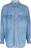 Versace Pre-Owned 2000s long-sleeve denim shirt - Bleu - thumbnail