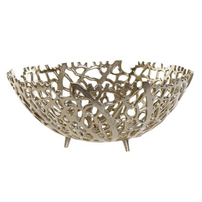 Tafeldecoratie Home ESPRIT Gouden Aluminium Modern Koraal 34 X 34 X 12 cm