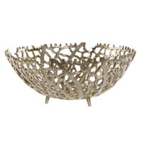 Tafeldecoratie Home ESPRIT Gouden Aluminium Modern Koraal 34 X 34 X 12 cm