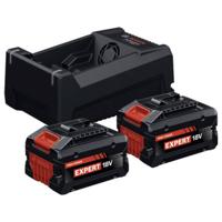 Bosch Professional 2x EXBA18V-55 + GAL12V/18V-80 1600A0373P Accu en acculader voor gereedschap 4 Ah