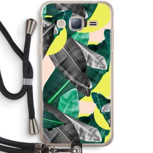 Fantasie jungle: Samsung Galaxy J3 (2016) Transparant Hoesje met koord