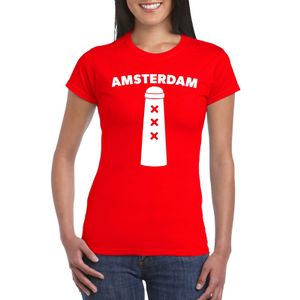 Amsterdammertje shirt rood dames 2XL  -
