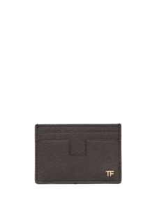 TOM FORD porte-cartes en cuir grainé - Marron