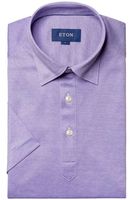ETON Slim Fit Polo shirt Korte mouw paars - thumbnail