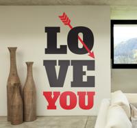 Sticker tekst Love You