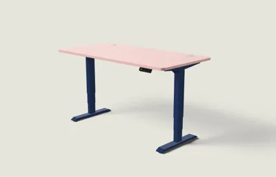 Desktronic HomePro bureau Diepblauw / Zachtroze / 160x80 cm