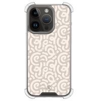 iPhone 13 Pro shockproof hoesje - Ivory abstraction