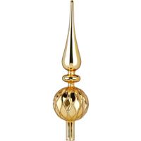 Inge Christmas piek - goud - glas - 31 cm - gedecoreerd - kerstboom topper - kerstversiering