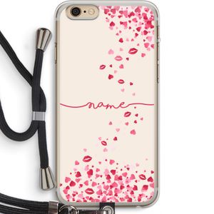 Hartjes en kusjes: iPhone 6 PLUS / 6S PLUS Transparant Hoesje met koord