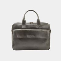 NEGOTIA Alpha Leren Laptoptas 15 Werktas Aktetas Messenger bag Zwart