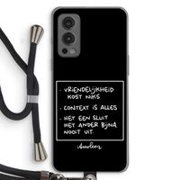 Mijn Motto's: OnePlus Nord 2 5G Transparant Hoesje met koord
