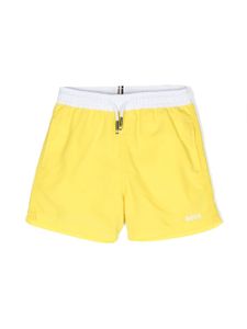 BOSS Kidswear short de bain à lien de resserrage - Jaune