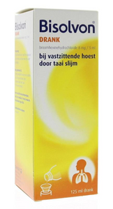 Bisolvon Drank 8mg/5ml - bij vastzittende hoest door taai slijm -