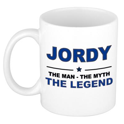 Jordy cadeau mok - man myth legend - naam koffiemok - 300 ml - collega - vaderdag Jordy cadeau mok - man myth legend - naam koffiemok - 300 ml - collega - vaderdag