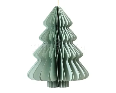 Kerstornament Papieren Kerstboom 15cm Mintgroen