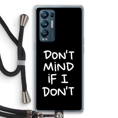Don't Mind: Oppo Find X3 Neo Transparant Hoesje met koord
