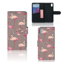 Xiaomi Redmi 7A Telefoonhoesje met Pasjes Flamingo - thumbnail