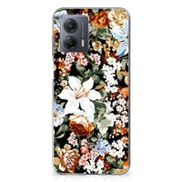 TPU Case voor Motorola Moto G53 Dark Flowers - thumbnail