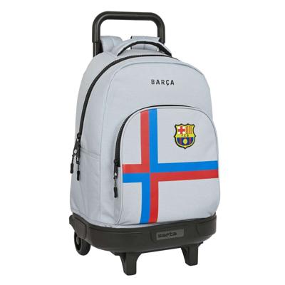Schoolrugzak met Wielen F.C. Barcelona Grijs (33 x 45 x 22 cm)