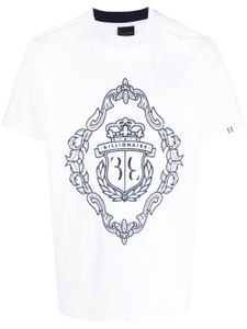 Billionaire t-shirt à logo brodé - Blanc