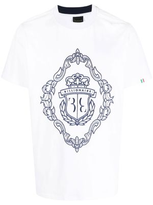 Billionaire t-shirt à logo brodé - Blanc