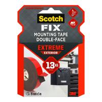 Dubbelzijdig plakband Scotch extreme 19 mm x 5 m Grijs