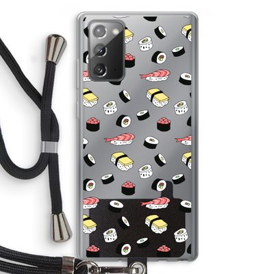 Sushi time: Samsung Galaxy Note 20 / Note 20 5G Transparant Hoesje met koord