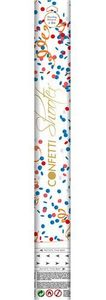 Confetti shooter rood/wit/blauw/oranje (40cm)