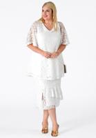 Yoek Skirt ruffled | Wit | Maat XXL