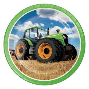 Haza Witbaard tractor bordjes, 8st.