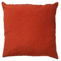 Dutch Decor - LINN - Sierkussen 45x45 cm - 100% linnen - effen kleur - Potters Clay - oranje