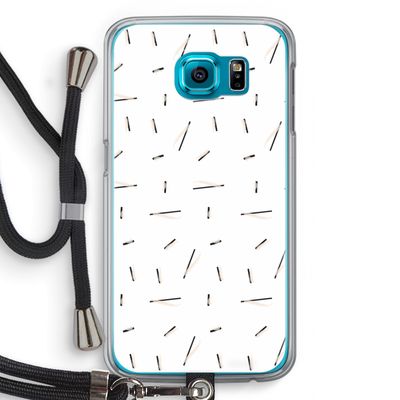Hipster stripes: Samsung Galaxy S6 Transparant Hoesje met koord