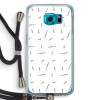 Hipster stripes: Samsung Galaxy S6 Transparant Hoesje met koord