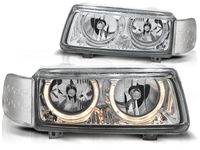Tuning-Tec Koplampen dual halo rims voor VW PASSAT B4 11 93-05 97 ANGEL EYES CHROOM - thumbnail