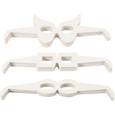 Creativ Company Brillen, h: 4,5-10 cm, l: 32 cm, wit, 160 stuk/ 1 doos