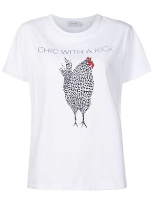 Isolda t-shirt en coton à imprimé graphique - Blanc