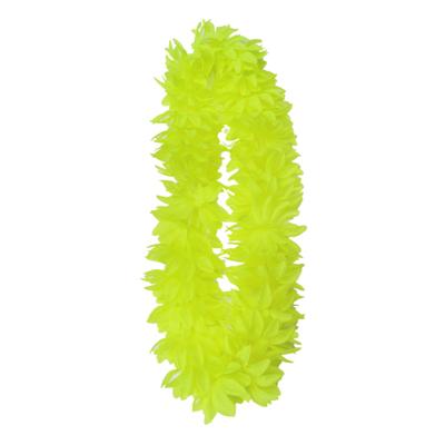 Partyxplosion Hawaii slinger - neon geel - 1 m - polyester - feestartikelen Partyxplosion Hawaii slinger - neon geel - 1 m - polyester - feestartikelen