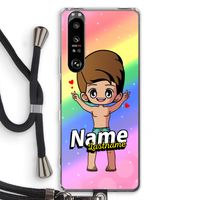Chibi Maker man: Sony Xperia 1 III Transparant Hoesje met koord