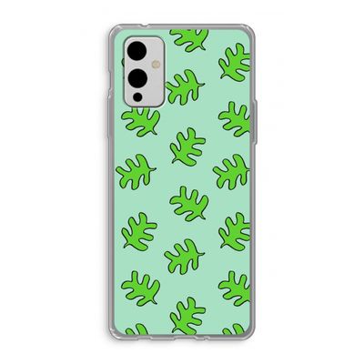 Groene blaadjes: OnePlus 9 Transparant Hoesje