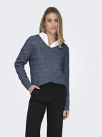 Only Onlcamilla V-neck L/s Pullover Knt Noos Trui Vintage Indigo