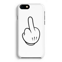 Middle finger white: Volledig Geprint iPhone 7 Hoesje