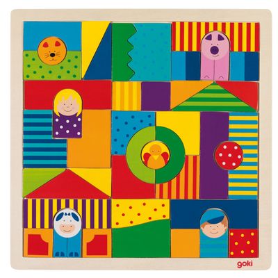 Goki houten boerderij puzzel, 43dlg.