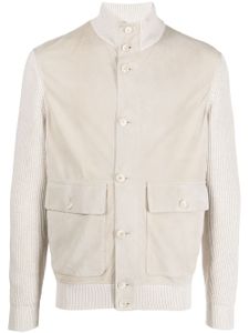 Brunello Cucinelli veste en soie à boutonnière - Blanc