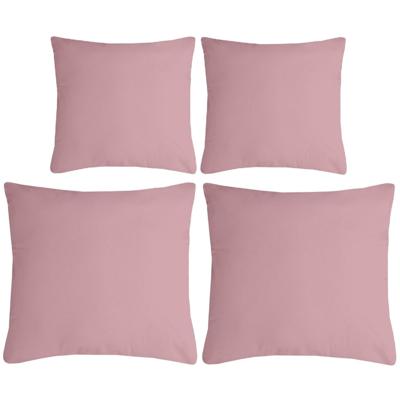 Stof Textile sierkussen Nelson - set 4x - roze - 2 formaten - polyester