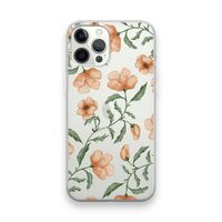 Peachy flowers: iPhone 12 Pro Max Transparant Hoesje